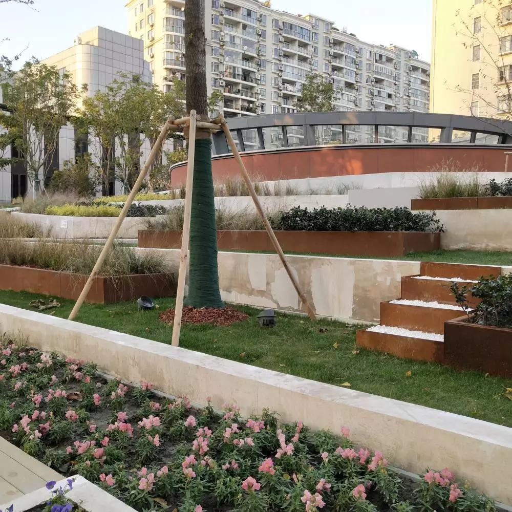 凌源锈钢板花园围边